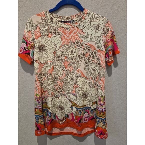 FARM Rio Women's XS Multicolor Floral Crew Neck T-Shirt - Picture 1 of 7